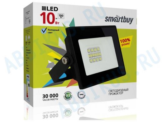 Прожектор светодиодный  10W, Smartbuy-10W/6500K/IP65 (SBL-FLSMD-10-65K) FL SMD LED