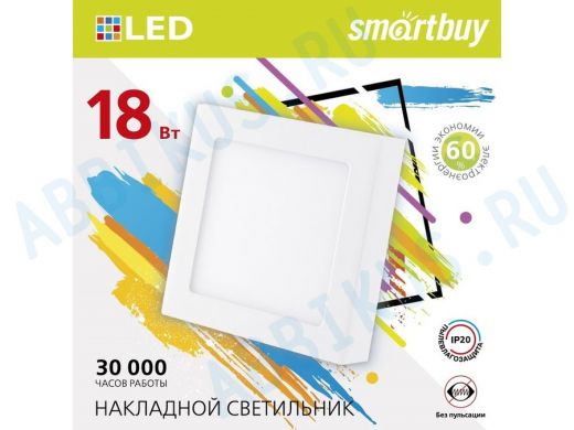 Накладной (LED) светильник Square SDL Smartbuy-18w/6500K/IP20 (SBL-SqSDL-18-65K)/30