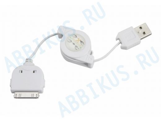 Шнур USB / Lightning (iPhone) Кабель-рулетка, 80 см