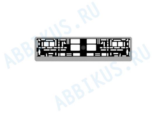 Рамка под номерной знак "карбон (светлый)" AVS RN-05