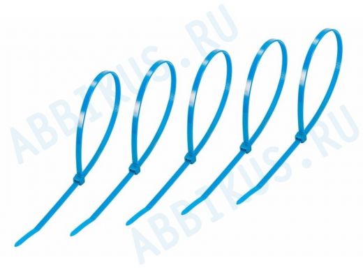 400х5мм кабельный хомут (стяжка нейлонoвая) nylon синяя (25 шт) REXANT