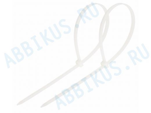 250х4мм кабельный хомут (стяжка нейлонoвая) nylon белая (100 шт) белая REXANT