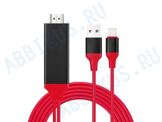 Орбита OT-AVW49 кабель (штекер HDMI - штекер LIGHTNING) 2м