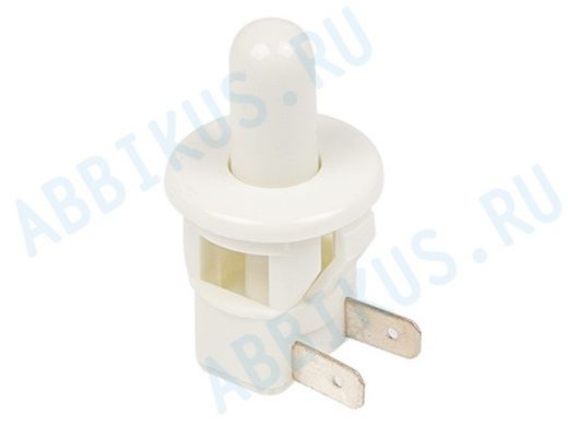 Выключатель-кнопка 250V 2.5А (2с) ON-(OFF)  Б/Фикс  белый (мебельная)  REXANT