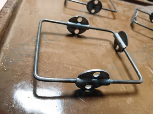 Кронштейн к стене для 2-ух полок, высота 10см, вылет 11,5см, белый 