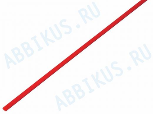 2.5 / 1.25 мм 1м термоусадка красная  REXANT
