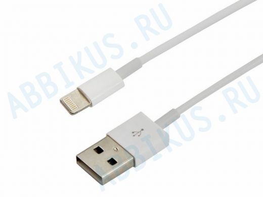 Шнур USB / Lightning (iPhone) REXANT, ОРИГИНАЛ (чип MFI) 1 м белый