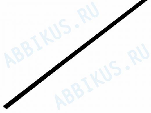 2.5 / 1.25 мм 1м термоусадка черная  REXANT