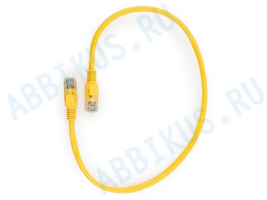 Патч-корд Cablexpert PP10-0.5M/Y кат.5e, 0.5м, медный UTP литой, многожильный (жёлтый) PP10-0.5M/Y