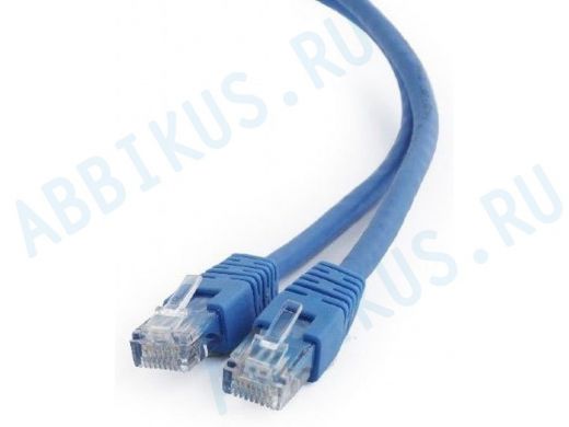 Патч-корд Cablexpert PP6U-0.5M/B кат.6, 0.5м, UTP литой, многожильный (синий) PP6U-0.5M/B