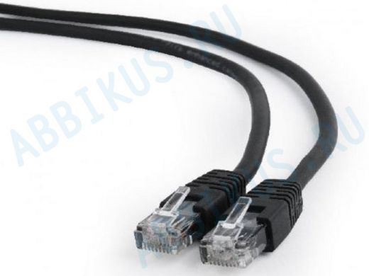 Патч-корд Cablexpert PP6U-1M/BK кат.6, 1м, UTP литой, многожильный (чёрный) PP6U-1M/BK