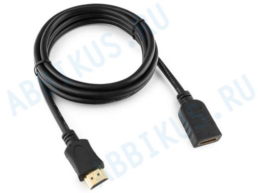 Удлинитель кабеля HDMI Cablexpert CC-HDMI4X-6, 1.8м, v2.0, 19M/19F, черный, позол.разъемы, экран, па