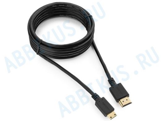 Кабель HDMI-miniHDMI Cablexpert CC-HDMI4C-10, 19M/19M, 3.0м, v1.4, 3D, Ethernet, черный, позол.разъе