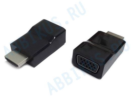 Переходник HDMI штекер / VGA гнездо Cablexpert A-HDMI-VGA-001, 19M/15F A-HDMI-VGA-001 из HDMI в VGA