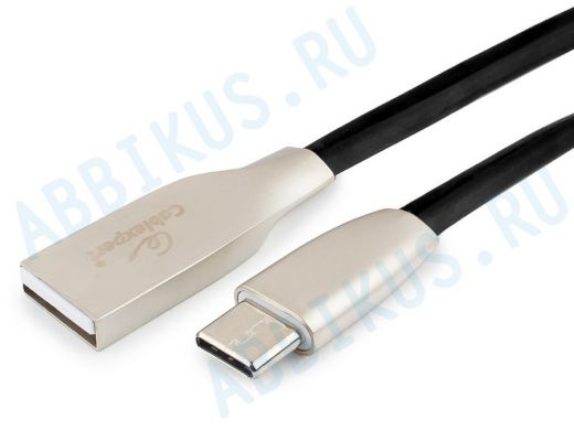 Шнур USB / Type-C Cablexpert CC-G-USBC01Bk-0.5M,AM/Type-C, серия Gold, длина 0.5м, черный