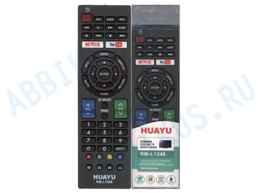 Телевиз. пульт HUAYU (for SHARP) RM-L1346 с функцией NETFLIX и YOUTUBE