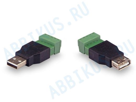 Комплект для передачи USB по витой паре USB(male)-USB(female)