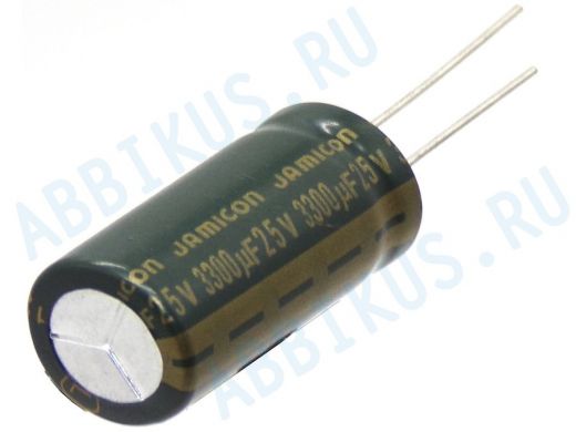 Конденсатор электролитический  3300mf x 25V   Jamicon 16*32 WL