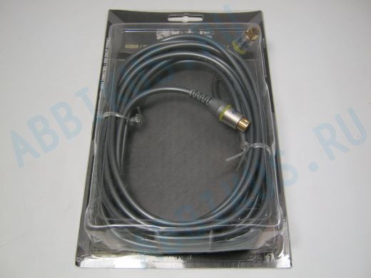 BW1575 Видеокабель Silwer-line S-VHS GOLD вилка/S-VHS GOLD вилка, 5 м  4pin