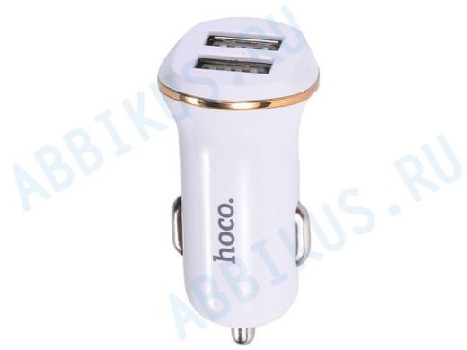 .Автомобильный адаптер HOCO Z1 (2100mA,5V) белый