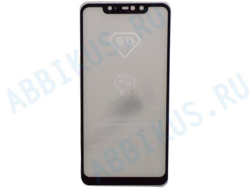 Стекло защитное Xiaomi Redmi Note 6 Pro, 5D, чёрное, тех.пак.