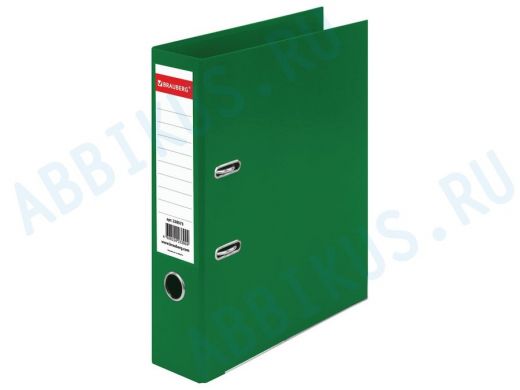 Папка-регистратор "BR-75972" EXTRA 75мм зеленая, двустороннее покрытие пластик, мет. уголок