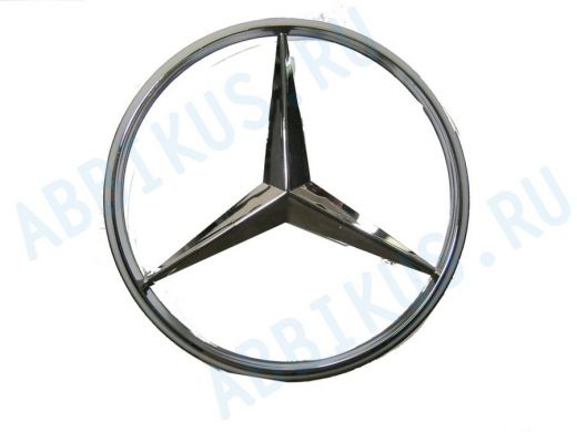 Эмблемма пластик в п/э знак MERCEDES хром 9x9 см "штырьки" 01354   00000