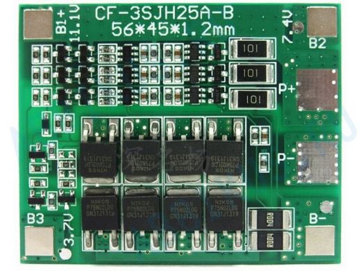 Контроллёр зар.-разр. для Li-ion батарей, 3 ячейки, до 25А.