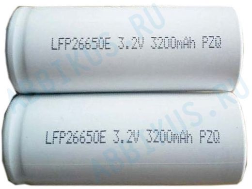 Аккумулятор IFR 26650, 3000 мАч, LifePO4-аккумулятор 3,2В. ток 3C (10А.)