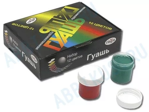Гуашь художественная "BR-102116", 12 цветов по 20 мл