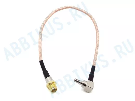 Переходник SMA (female, гнездо) - CRC9 (male, штекер) угловой Пигтейл (УПАКОВКА 10шт) цена за 1шт