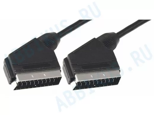 Шнур SCART шт - SCART шт 21pin  3М  (21pin) (GOLD)  REXANT
