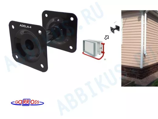 Кронштейн для крепления гермобокса с видеокамерой, вылет  10 см c отв. 