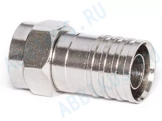 Штекер F-тип ОБЖИМНОЙ на кабель RG6   F06CR (тип F803C/CATV/NO)   F male диаметр.9,6мм RMT