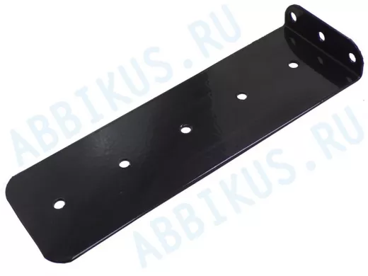 "ПАПРИКА-250-L1-BK" кронштейн чёрный для скрытого крепления полок,80х250х2мм, 9отв.6,5мм,без полки