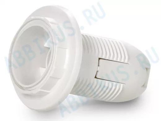 Патрон Е14 пластиковый с кольцом, термостойкий пластик, белый (SBE-LHP-sr-E14)
