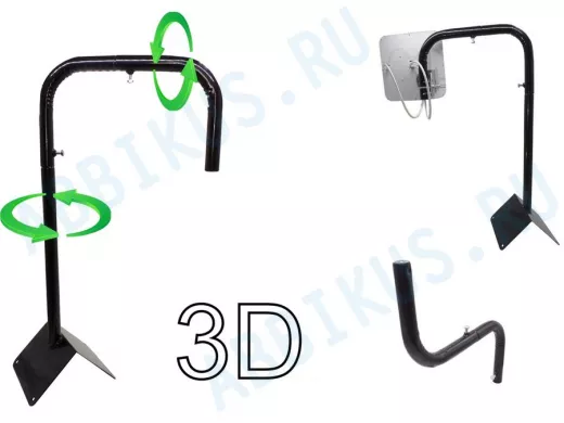 Кронштейн поворотный на конек для антенн, диаметр 32мм 