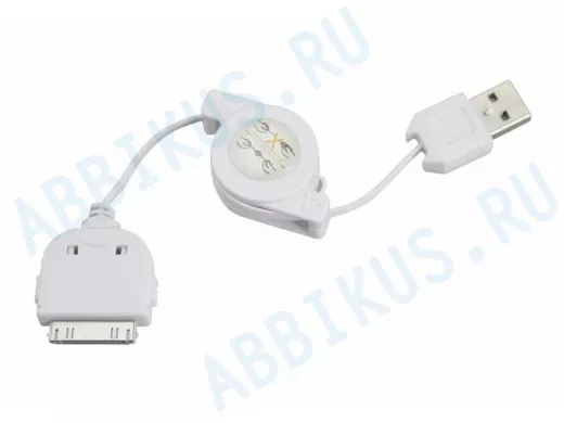 Шнур USB / Lightning (iPhone) Кабель-рулетка, 80 см