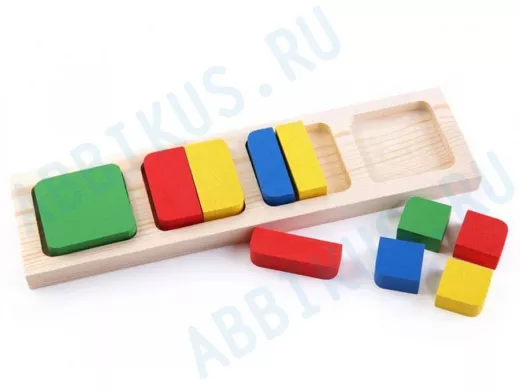 Доска-Вкладыш "Геометрия Квадрат"  игрушки из дерева