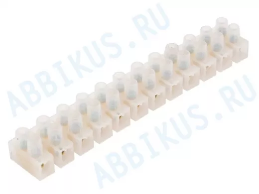 Клеммная винтовая колодка КВ-12 16А,12 мм.кв.  REXANT 07-5012 (цена за линейку 12пар)