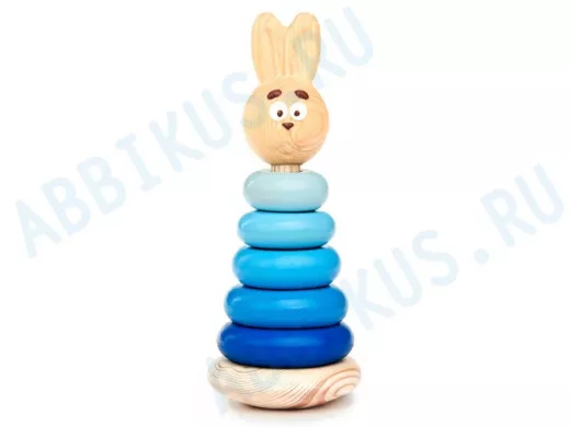 Пирамидка "Зайчонок"  игрушки из дерева