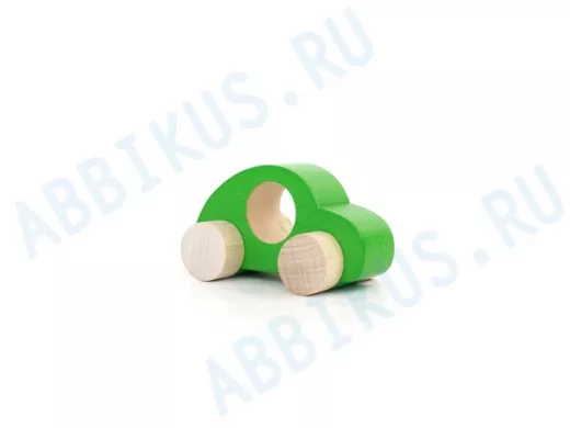 Фигурка деревянная "Каталка" "Машинка Томик" "Зеленая " (1 штука)  игрушки из дерева