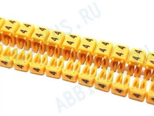 Маркировка кабеля  KE1 (0,751,5мм.кв.) "4" по 500шт (цена за 1шт),арт.517004