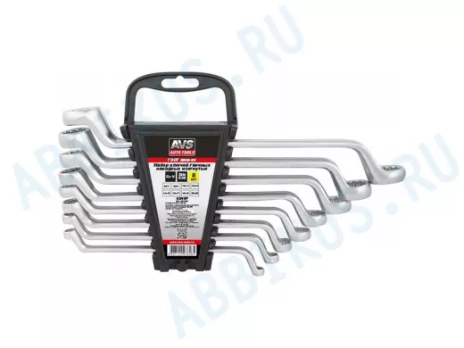Набор ключей гаечных накидных изогнутых на держателе (6-22 мм) (8 предметов)