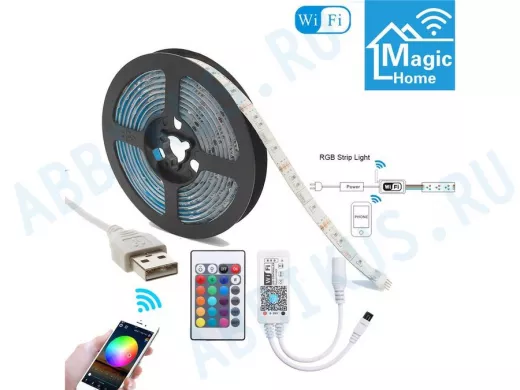 Огонек OG-LDL18 RGB светодиодная лента 1м (WI-FI,USB)