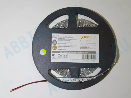 JazzWay Лента LED ECO 3528/60 Warmwhite IP20 5м 12В