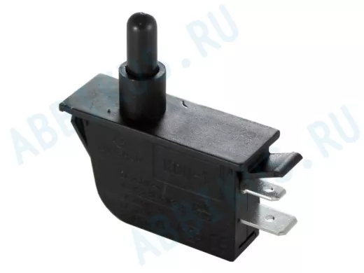 Перекл-Кнопка  KDN-101 прямоуг. (37x15х19мм) без фикс. вертик. 2 выв. (220В/2А)