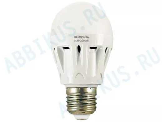 Светодиодная лампа A60 Е27  5W 6000K  Народная  НЛ-LED TDM  220В аналог 40Вт.