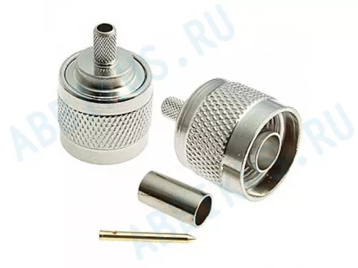 Высокочастотный разъем N-C58P штекер под обжим для кабеля RG58