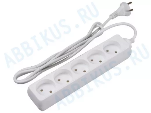 Сетевой удлинитель  ФAZA FE075-05-300 (5 роз.3 м) 7А, Макс.нагрузка 1500Вт